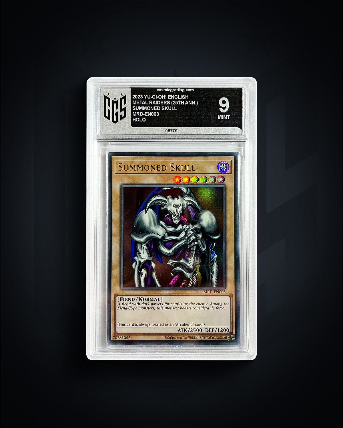 Summoned Skull - Metal Raiders (25th. Ann.) - 9 Mint cosmicgrading Summoned Skull - Metal Raiders (25th. Ann.) - 9 Mint cosmicgrading