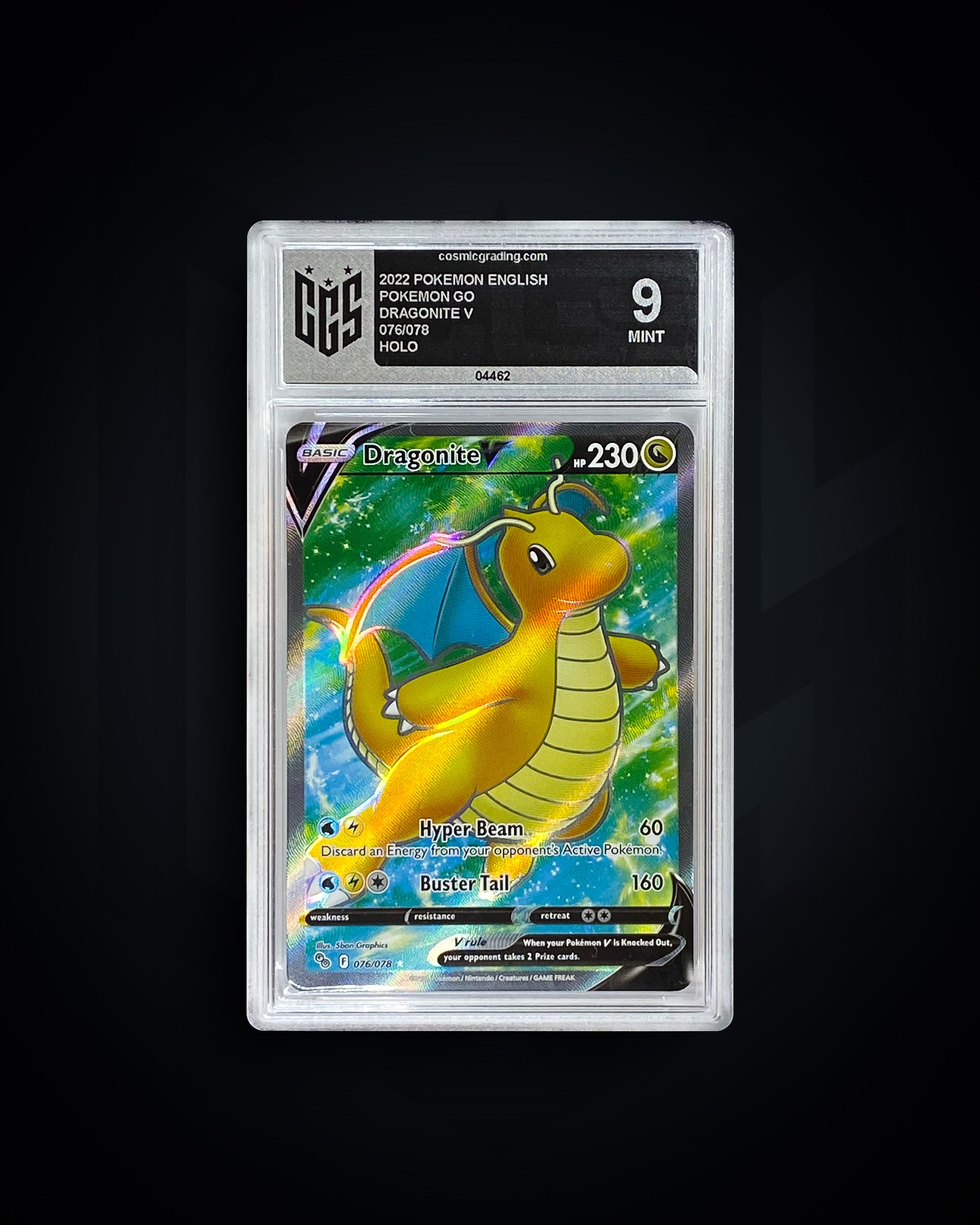 Dragonite V - Pokemon GO - GGS 9 MINT cosmicgrading Dragonite V - Pokemon GO - GGS 9 MINT cosmicgrading