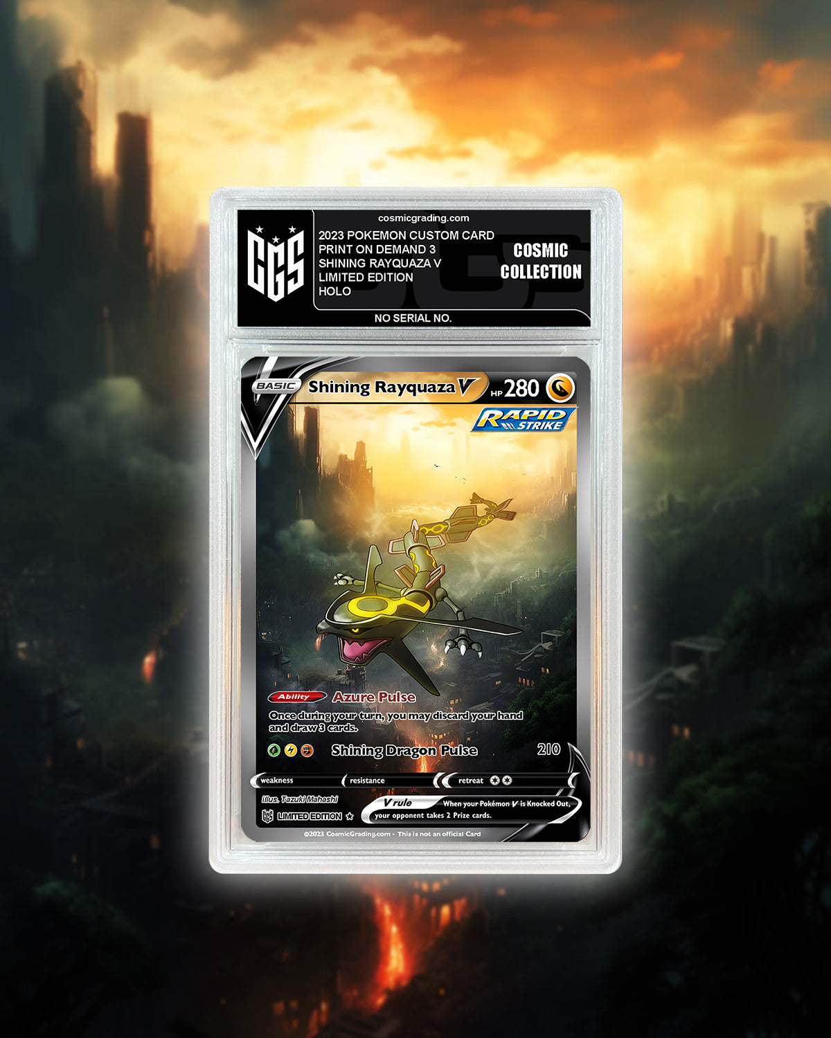 Shining Rayquaza V - Limited Edition Custom Card