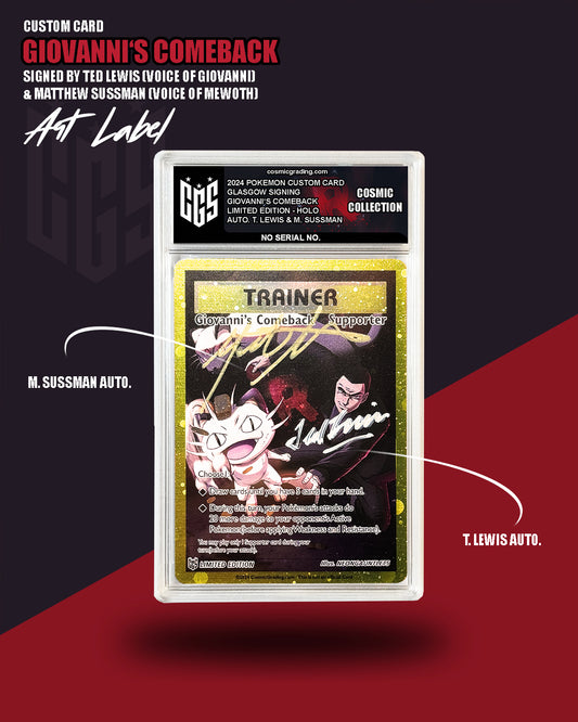 Giovanni's Comeback - Signed by Ted Lewis & Matthew Sussman - Limited Edition Custom Card