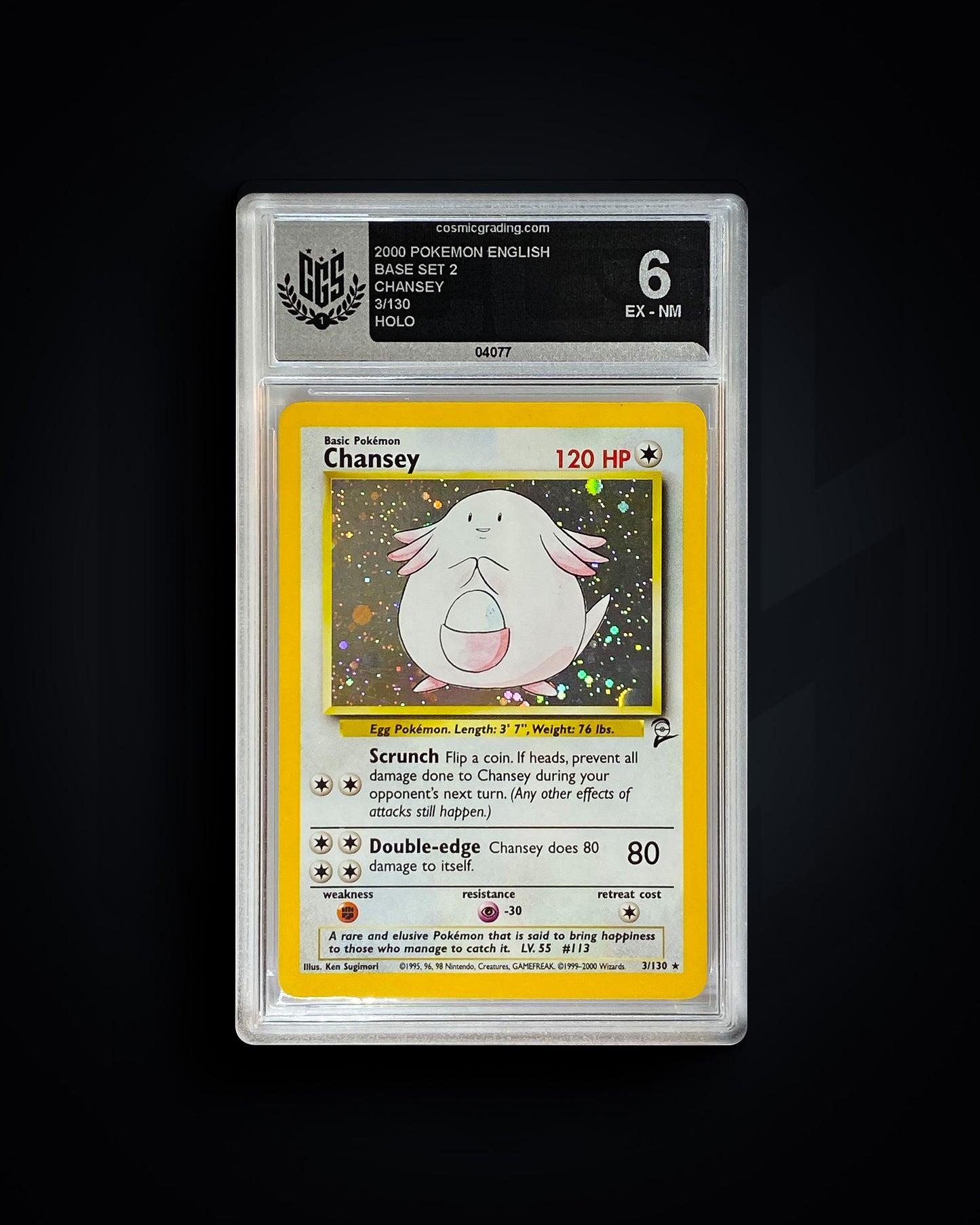 Chansey - Base Set 2 - CGS 6 EX-NM