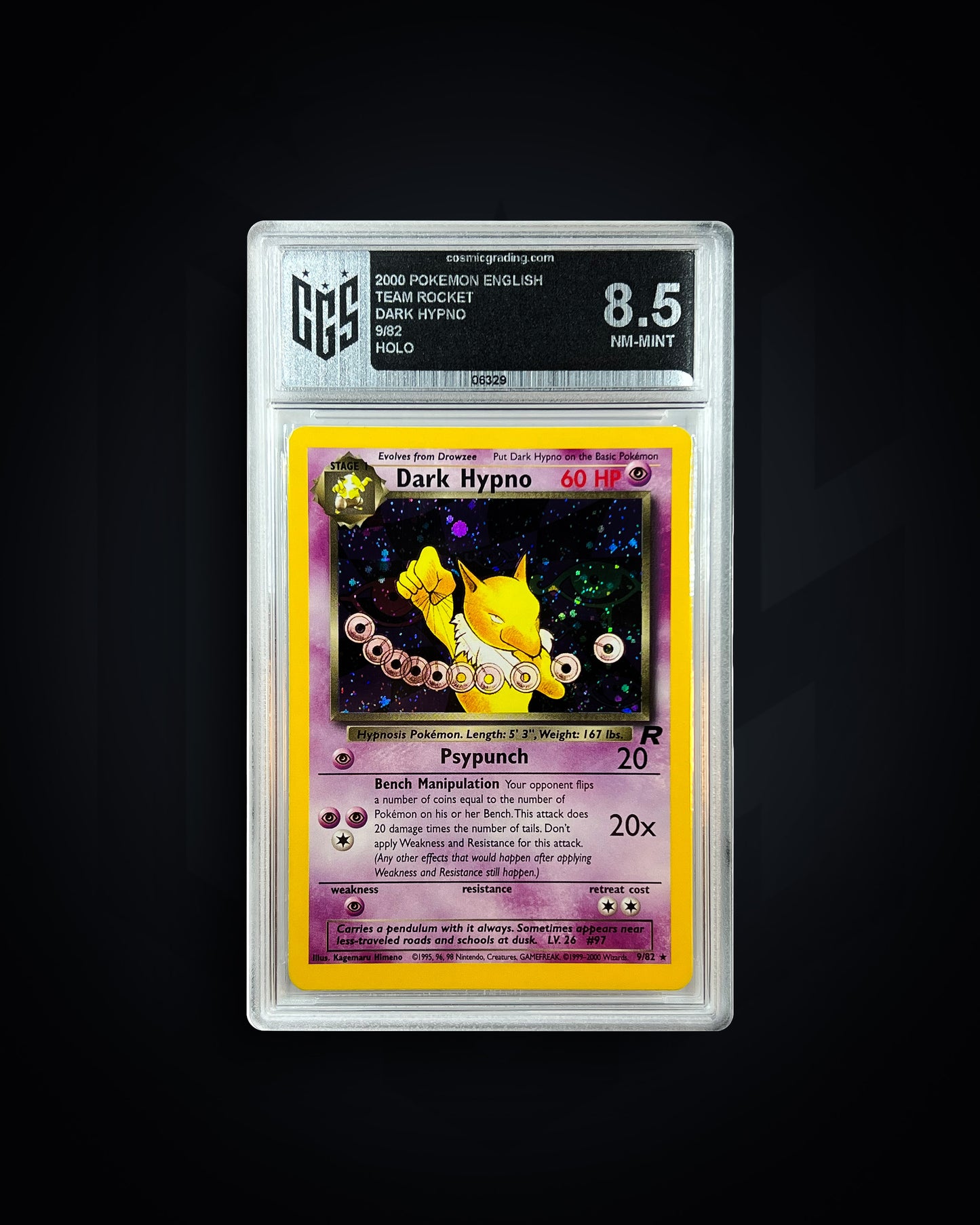 Dark Hypno - Team Rocket - CGS 8.5 NM-MINT