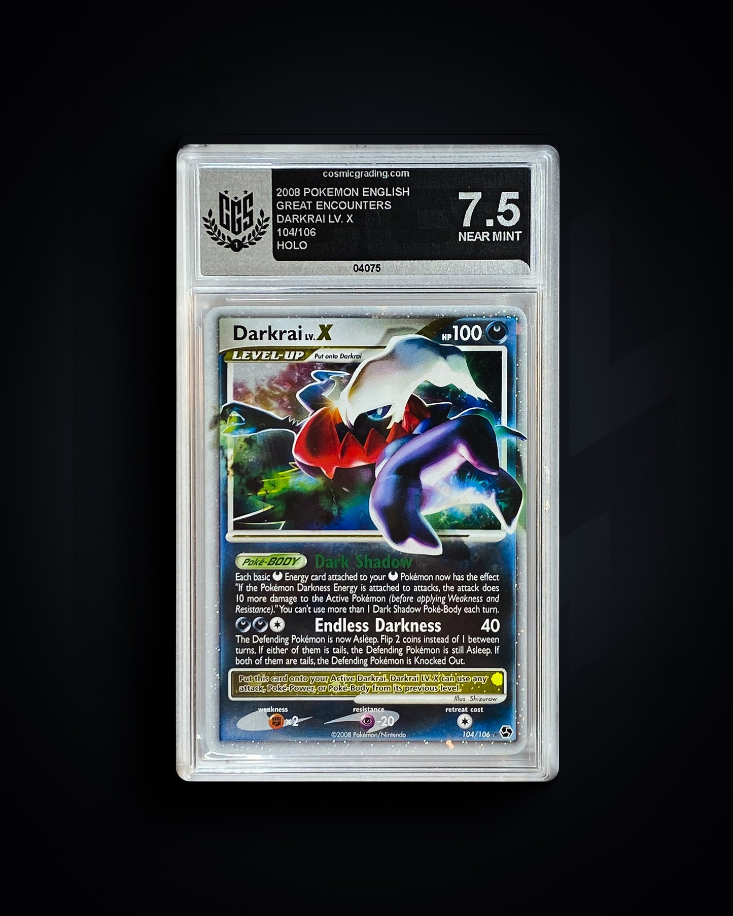 Darkrai LV. X - Great Encounters - CGS 7.5 NEAR MINT