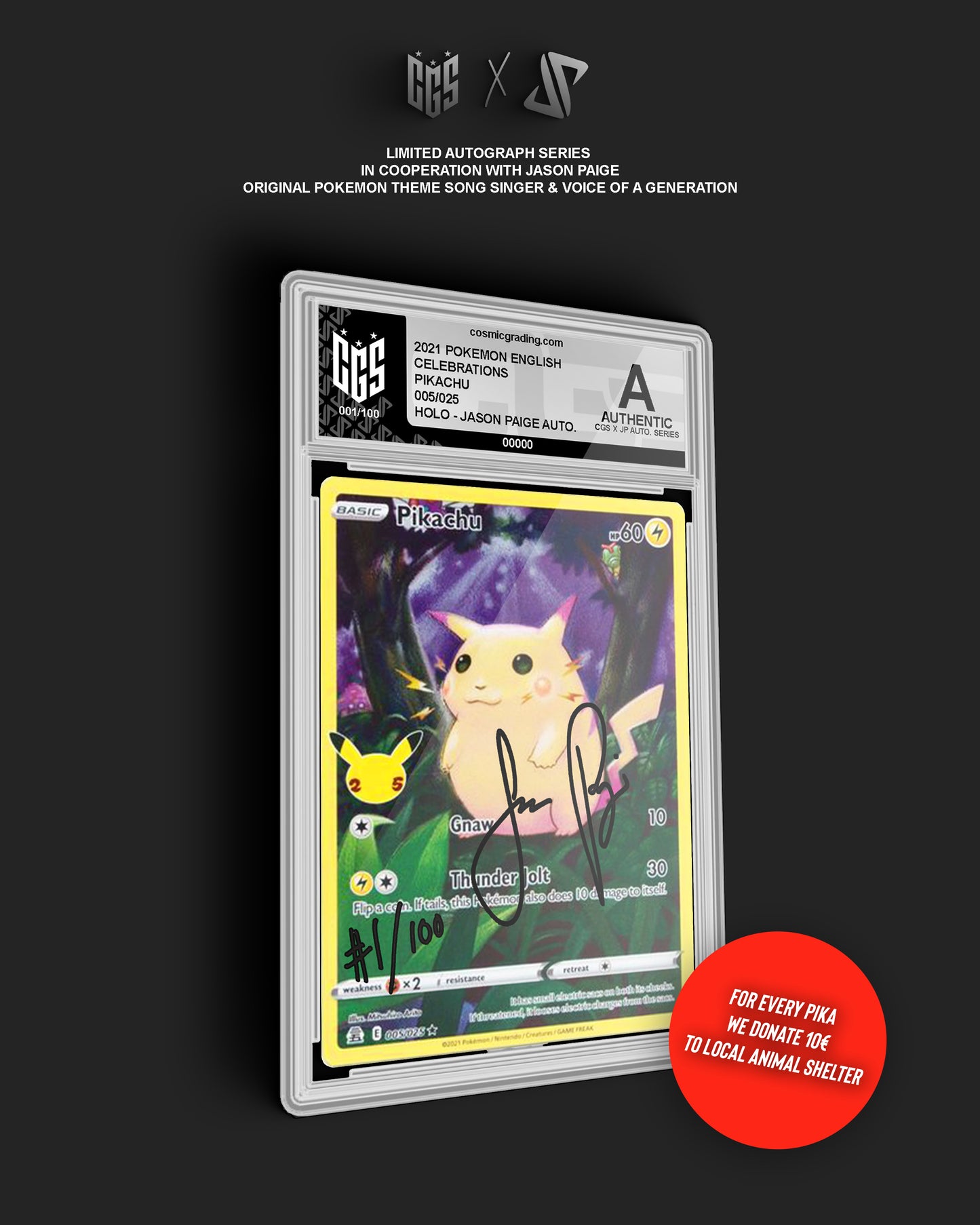 Jason Paige X CGS - Pikachu # x/100